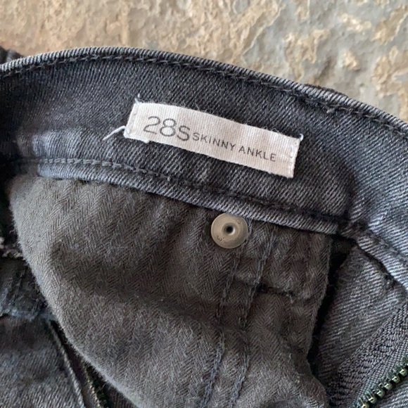 Banana republic premium denim women's skinny ankle jeans size 28 short, black - Picture 4 of 4
